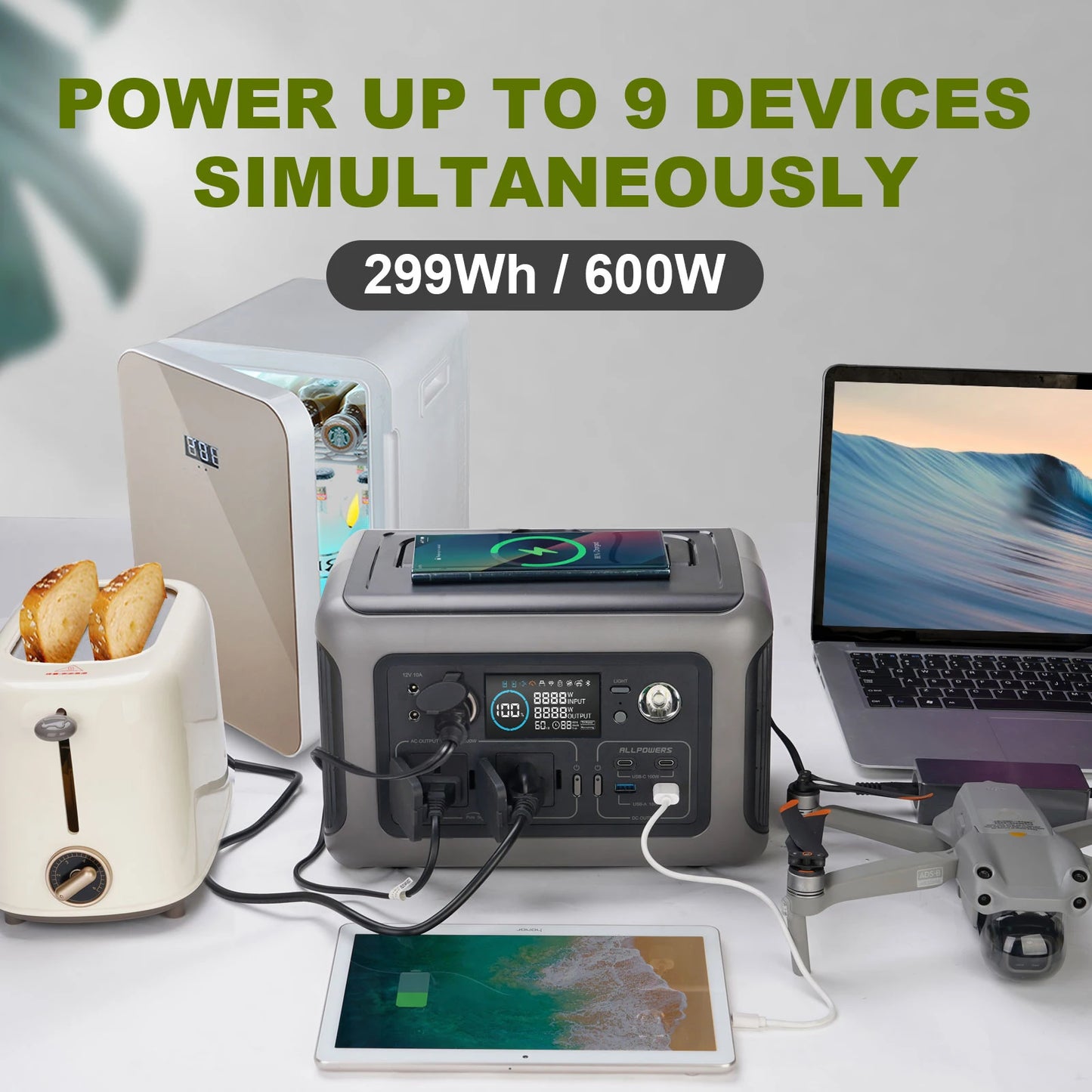 Portable Power Station with Solar Charger