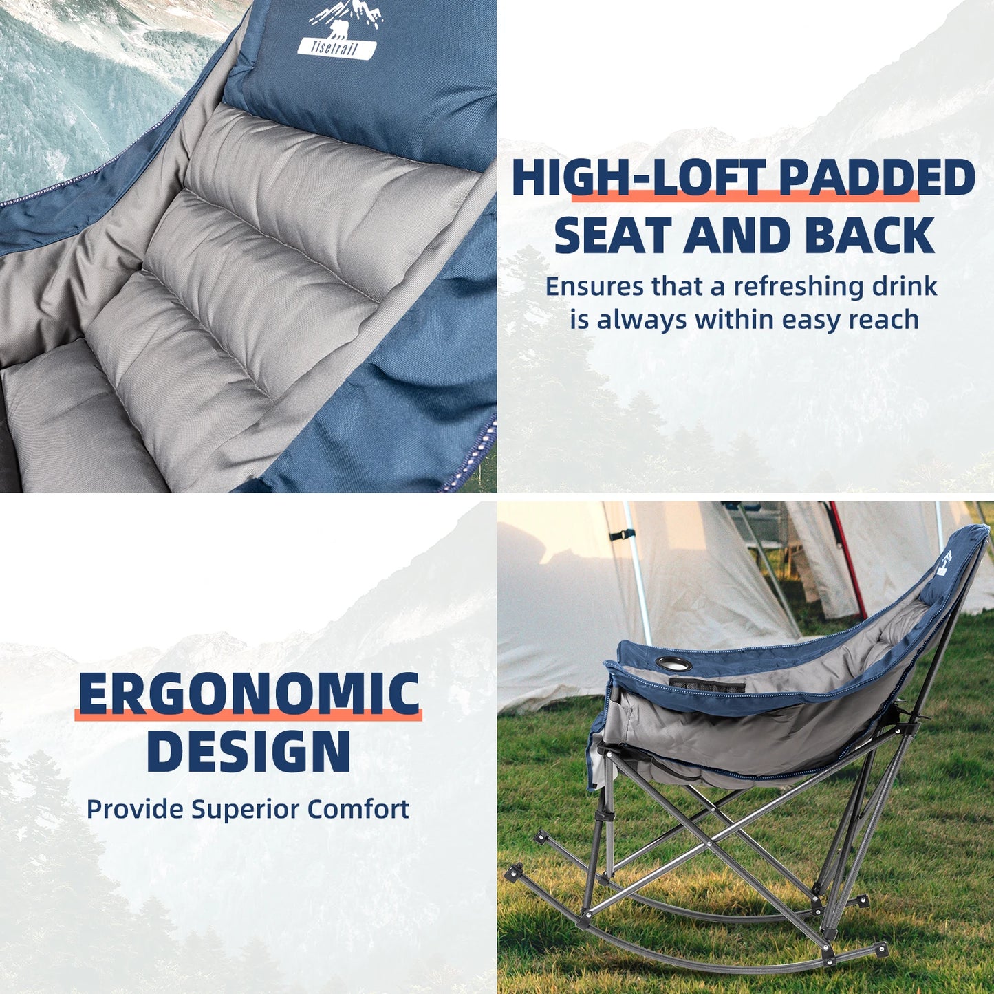 Oversized Rocking Camp Chair