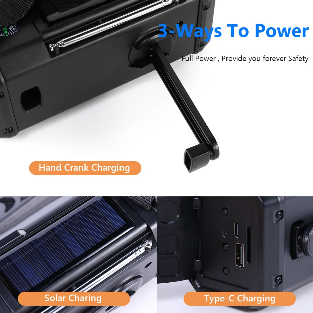 Portable Radio With Flashlight