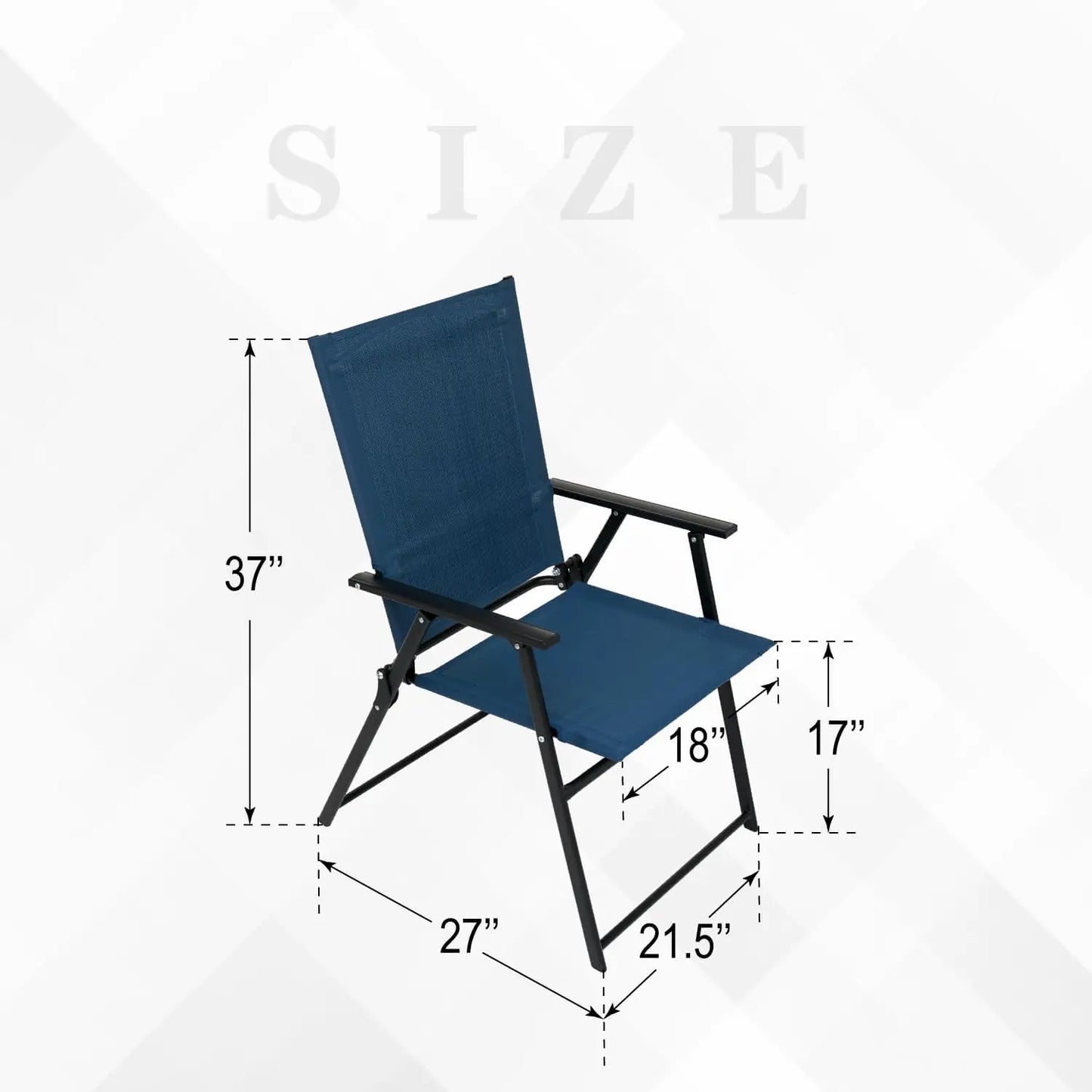 4 Folding Patio Chairs with Armrests