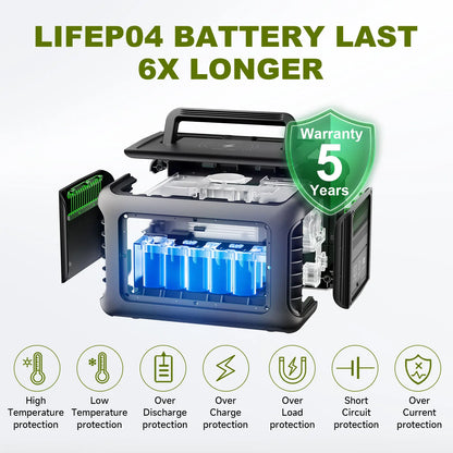 Portable Power Station with Solar Charger