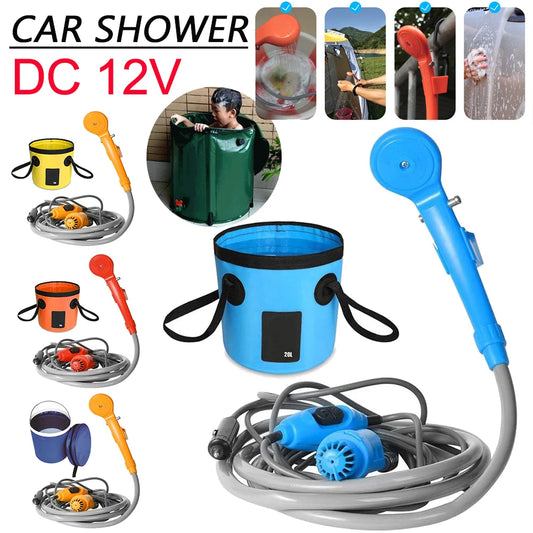 Camping Shower with 10 Liter Water Bucket