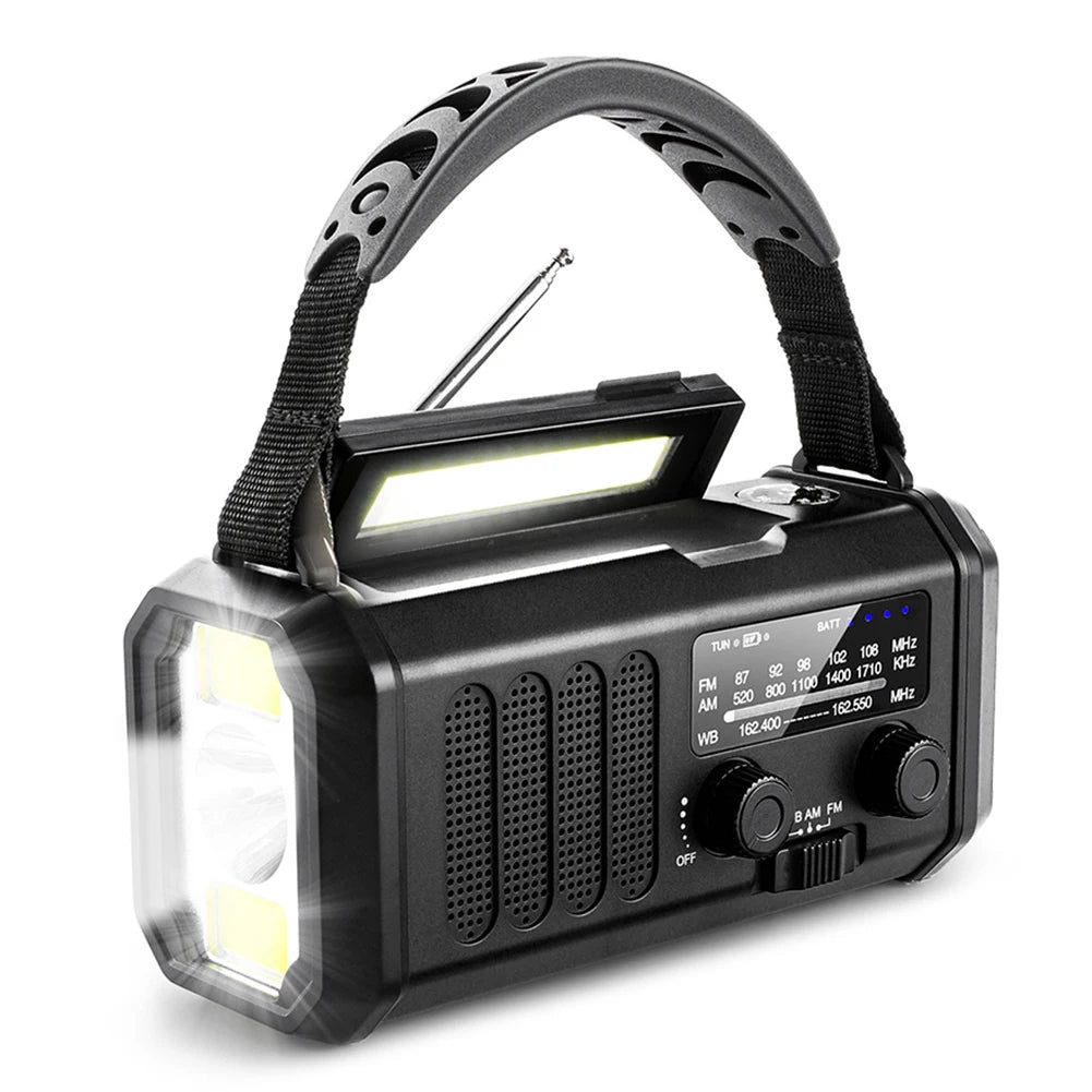 Portable Radio With Flashlight