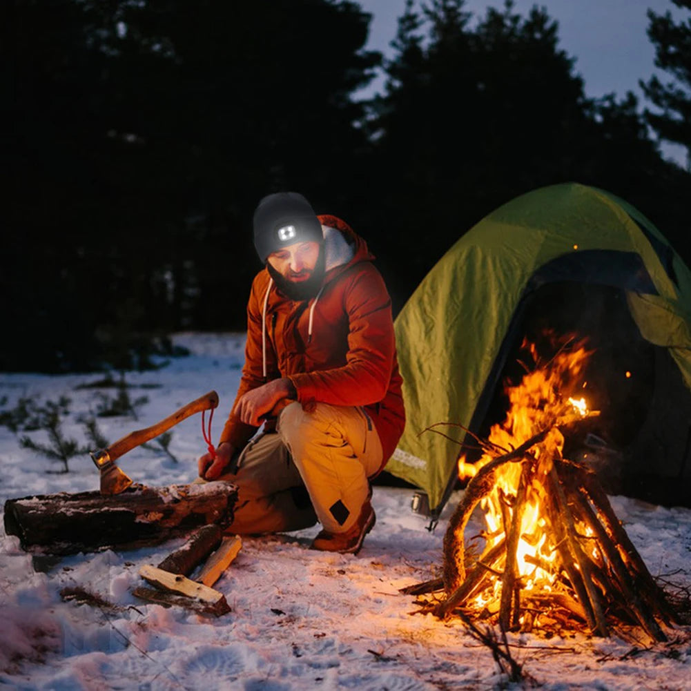 Winter Hat With LED Lamp